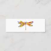 gele bloemlibel contactkaartje (Voorkant)