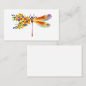 gele bloemlibel contactkaartje (Voorkant / Achterkant)