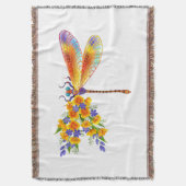 gele bloemlibel deken (Voorkant Verticaal)