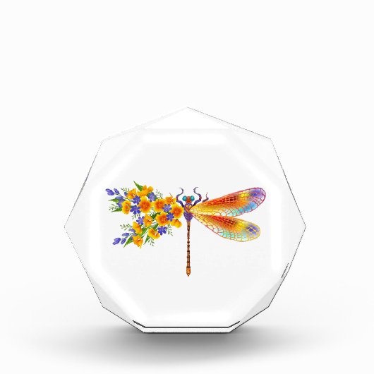 gele bloemlibel fotoblokken (Voorkant)