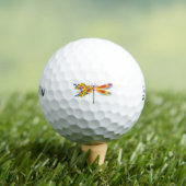 gele bloemlibel golfballen (Insitu Shirt)