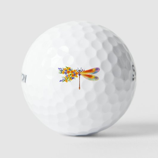 gele bloemlibel golfballen (Voorkant)