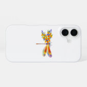 gele bloemlibel iPhone 16 hoesje (Achterkant horizontaal)
