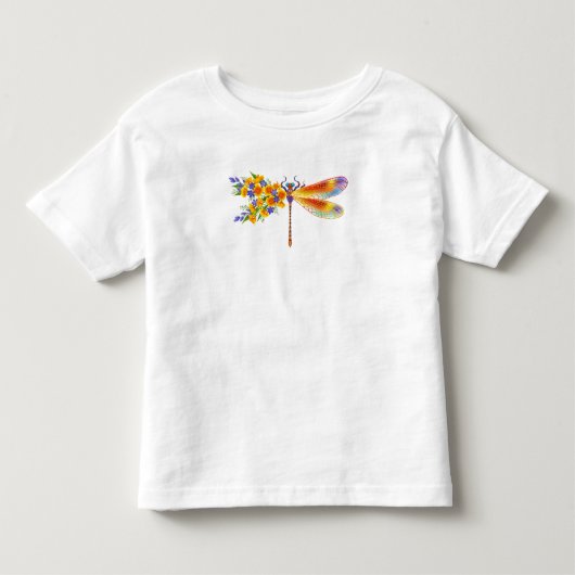 gele bloemlibel kinder shirts (Voorkant)