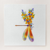 gele bloemlibel legpuzzel (Horizontaal)