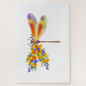 gele bloemlibel legpuzzel (Verticaal)