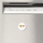 gele bloemlibel magneet (Insitu (Vaatwasser))