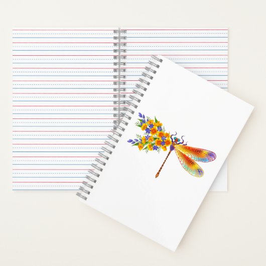 gele bloemlibel notitieboek (Binnen)