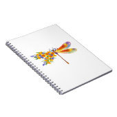 gele bloemlibel notitieboek (Rechterzijde)