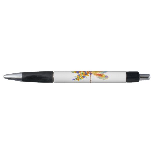 gele bloemlibel pen (Voorkant)