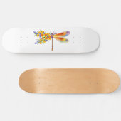 gele bloemlibel persoonlijk skateboard (Horizontaal)