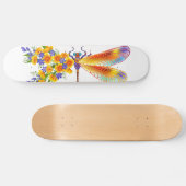 gele bloemlibel persoonlijk skateboard (Horizontaal)
