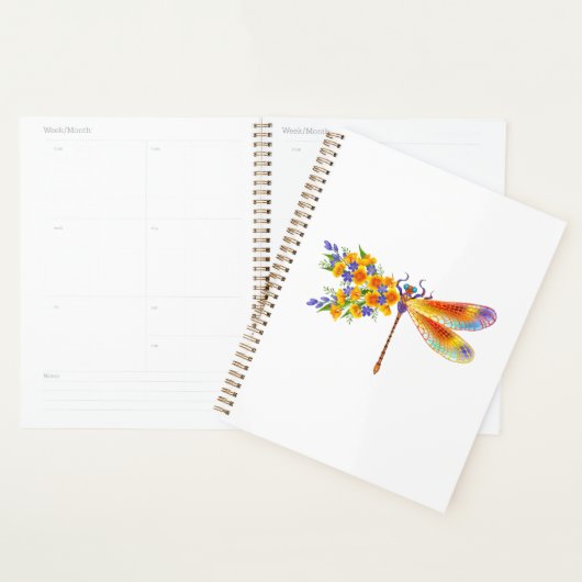 gele bloemlibel planner (Display)