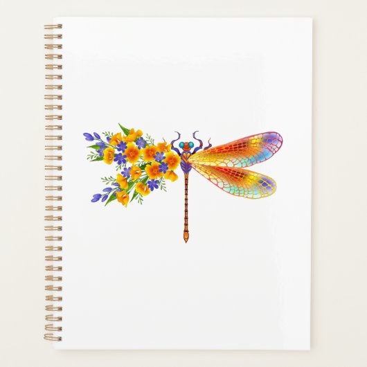 gele bloemlibel planner (Voorkant)
