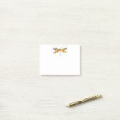 gele bloemlibel post-it® notes (Op bureau)