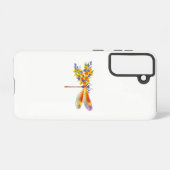 gele bloemlibel samsung galaxy hoesje (Achterkant horizontaal)