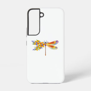 gele bloemlibel samsung galaxy hoesje