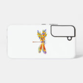 gele bloemlibel samsung galaxy hoesje (Achterkant horizontaal)
