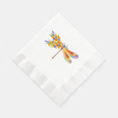 gele bloemlibel servet (Hoek)