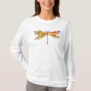 gele bloemlibel t-shirt
