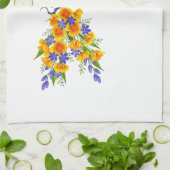 gele bloemlibel theedoek (Gevouwen)