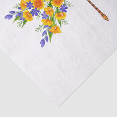 gele bloemlibel tissuepapier (Detail)