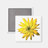 gele bloemmagneet magneet (Voorkant / Achterkant)
