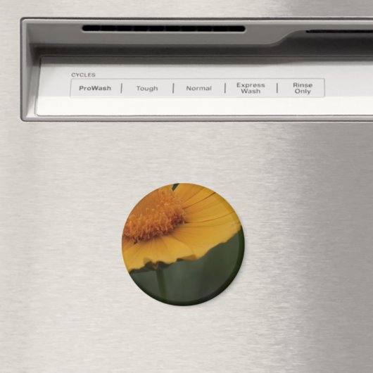 gele bloemmagneet magneet (Insitu (Vaatwasser))