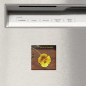 gele bloemmagneet magneet (Insitu (Vaatwasser))