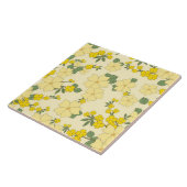  gele bloempatroon tegeltje (Zijkant)