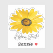 Gele bloempbladen van oranje bloesem in veer s sticker (Vel)