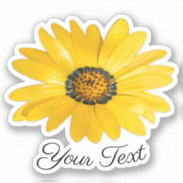 Gele bloempbladen van oranje bloesem in veer s sticker