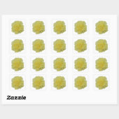 Gele Bloemstickers Vierkante Sticker (Vel)