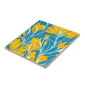 gele bloemtuin tegeltje (Zijkant)