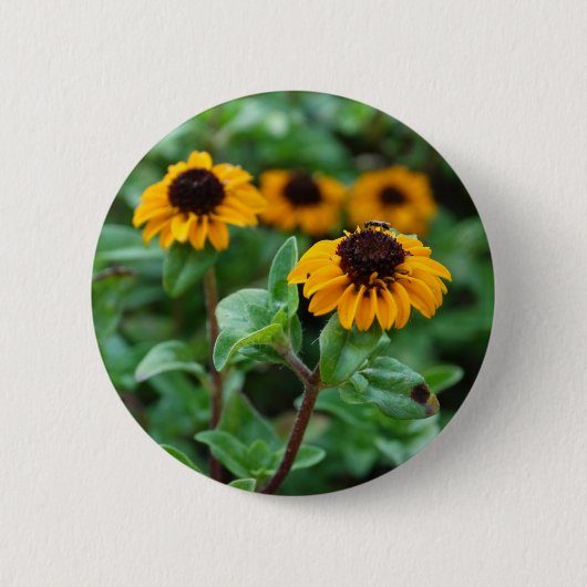 Gele Bloesem Foto Ronde Badge Button 5,7 Cm (Voorkant)