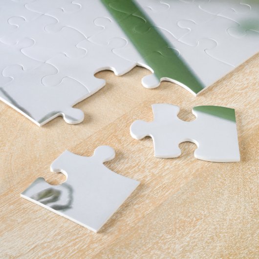 Gele bloesem, onkruidachtige puzzel legpuzzel (Zijkant)