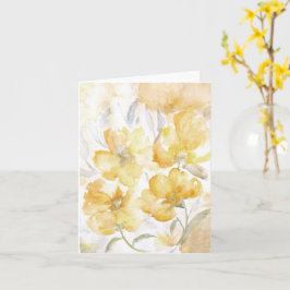 Gele bloesems Blank Kaart