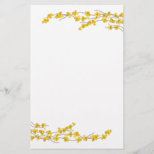 Gele Bloesems Briefpapier