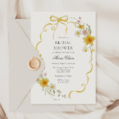 Gele bloesems en bogen Vrijgezellenfeest Kaart