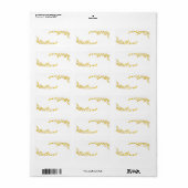Gele Bloesems Etiket (Full Sheet)