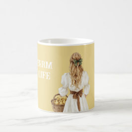 Gele Blonde Mand Met Kuikens (kippen) Koffiemok