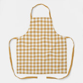 Gele boerderij Gingham Apron Schort (Voorkant)