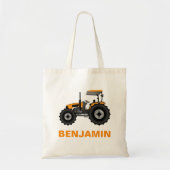 Gele boerderijtractor voor kinderen tote bag (Voorkant)
