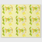 Gele bogen die papier verpakken (Vlak)