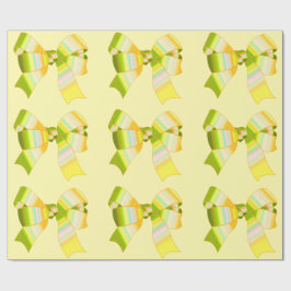 Gele bogen die papier verpakken