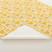 Gele bogen en harten patroon sherpa deken (3/4)