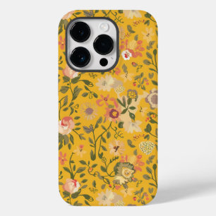 Gele Boho bloemige achtergrond Case-Mate iPhone 14 Pro Hoesje