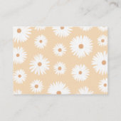 Gele Boho Daisy Baby shower Display Shower Informatiekaartje (Achterkant)