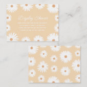 Gele Boho Daisy Baby shower Display Shower Informatiekaartje (Voorkant / Achterkant)