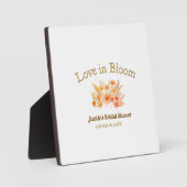 gele boho-liefde in bloei bruidsfeest naam retro fotoplaat (Voorkant)